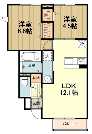 ボヌール メゾンの物件間取画像